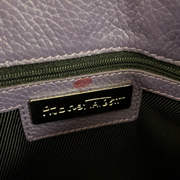 Audrey Talbott Purple Pebbled Leather Messenger Bag - Picture 6 of 11
